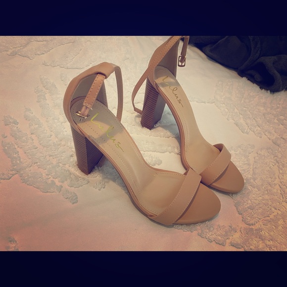 Lulus Shoes - Lulu’s Nude Natural Block Heel